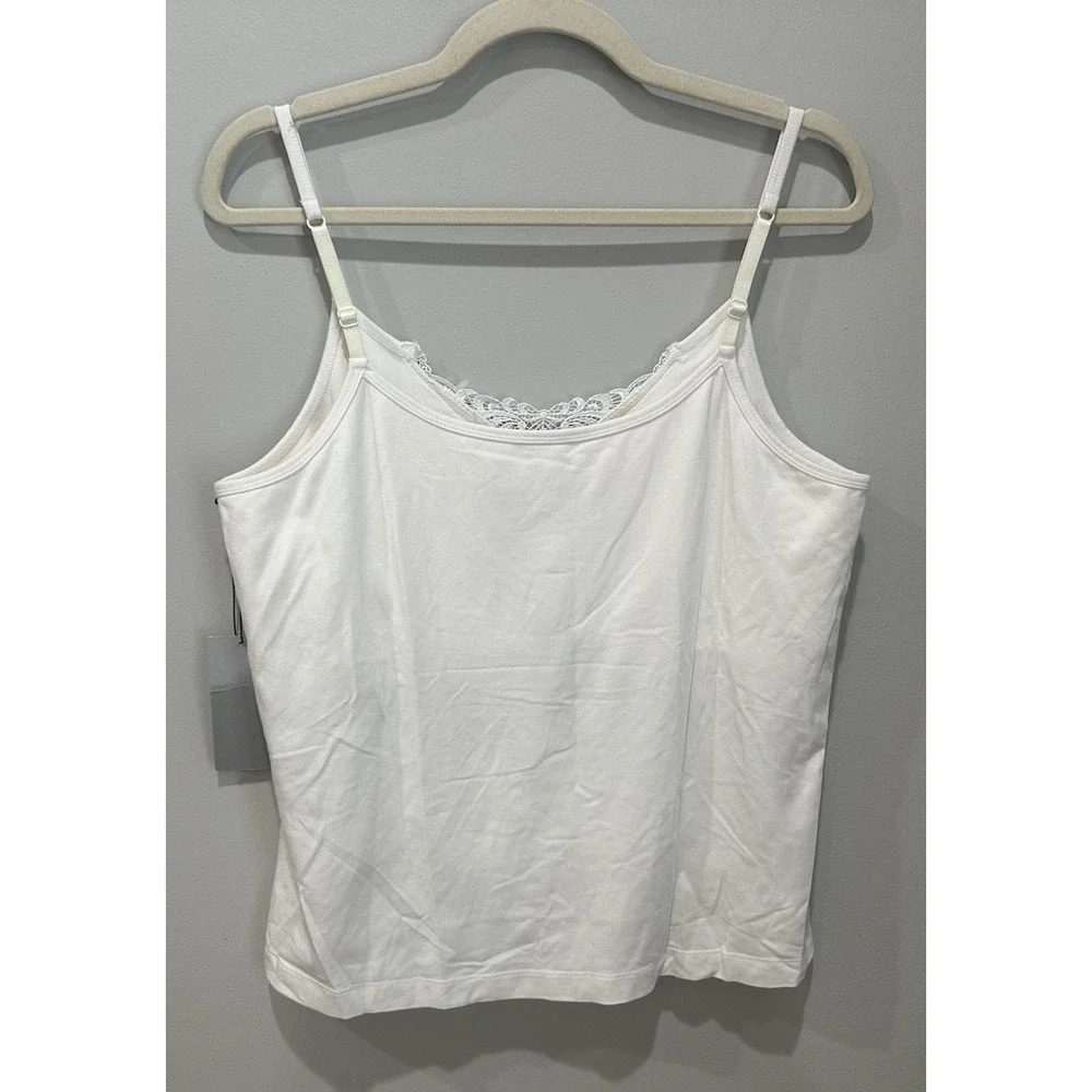 Chico Lace Sequin White Cami Tank Top Coquette Y2K Romantic Size‎ XL NWT